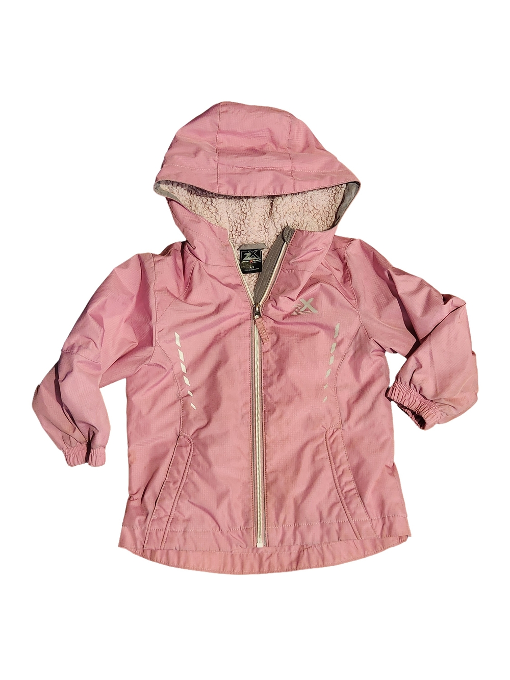 ZeroXposur Girls Size 4/5 Pink Water Resistant Fleece Lined Hooded Jacket Coat